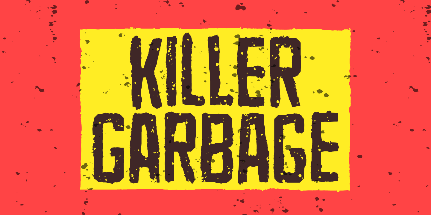 Killer Garbage Italic Font preview